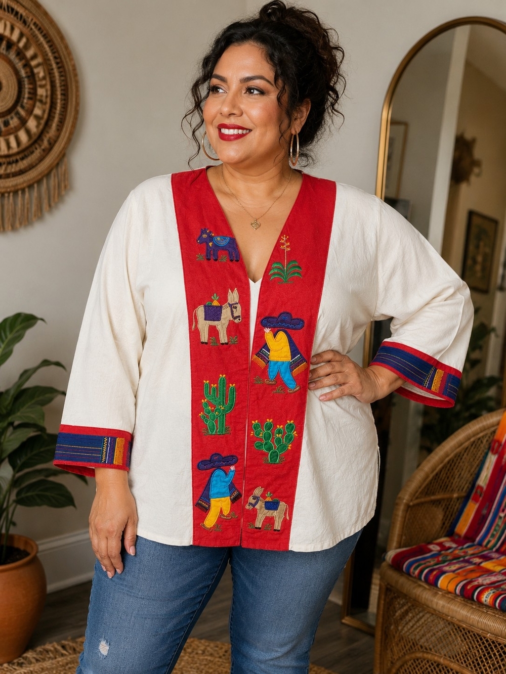 Embroidered Mexican Jacket - Picture 4 of 4